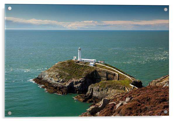 South Stack lighthouse Acrylic by Thomas Schaeffer