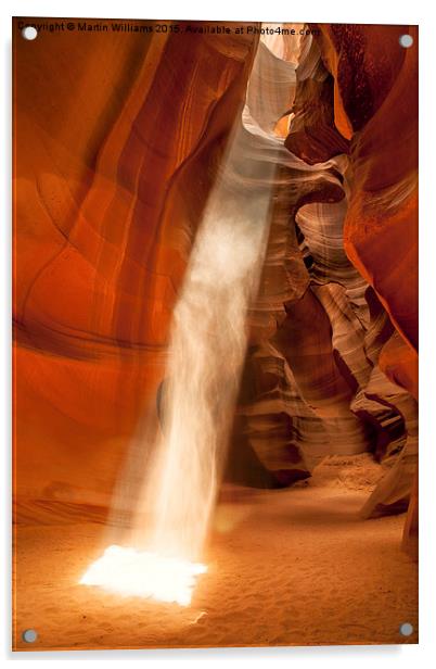 Guiding Light, Upper Antelope Canyon Acrylic by Martin Williams