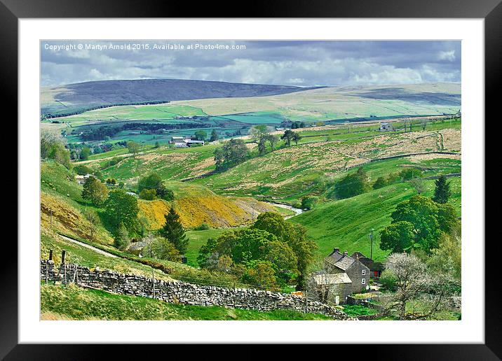 Durham Dales Countryside - Weardale Framed Mounted Print by Martyn Arnold
