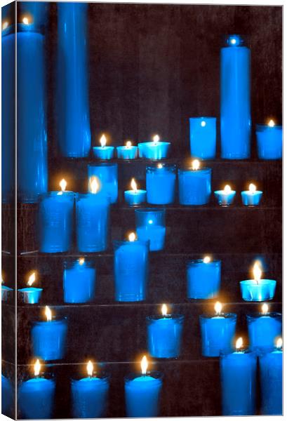  Blue Candles Canvas Print by Svetlana Sewell