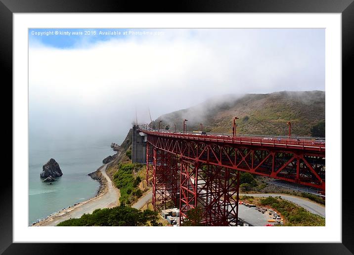  Golden Gate Bridge in the fog Framed Mounted Print by kirsty ware