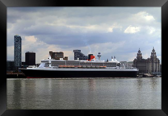  Queen Mary 2 Framed Print by David Chennell