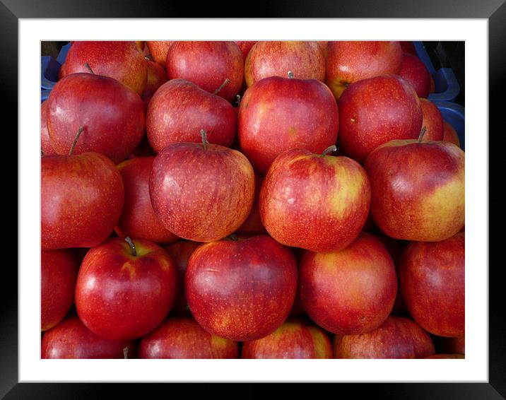 red group of apples Framed Mounted Print by Laszlo Slezak