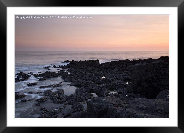 Porthcawl, South Wales, UK, at sunset.  Framed Mounted Print by Andrew Bartlett