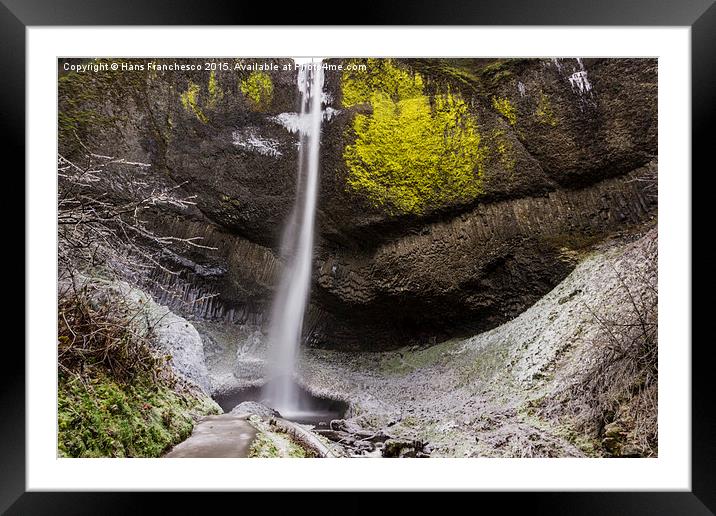  Ice at the Falls Framed Mounted Print by Hans Franchesco