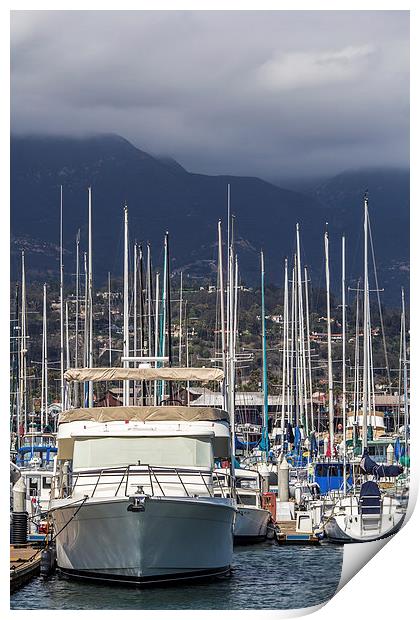 Sunny Harbor - Cloudy Mountain Print by Shawn Jeffries