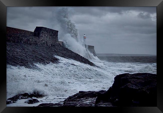  Storm Desmond in Porthcawl.  Framed Print by Becky Dix