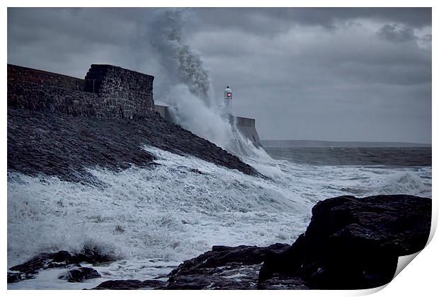  Storm Desmond in Porthcawl.  Print by Becky Dix