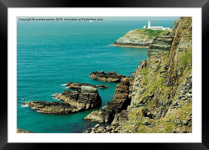  ANGLESEY COASTLINE Framed Mounted Print by andrew saxton