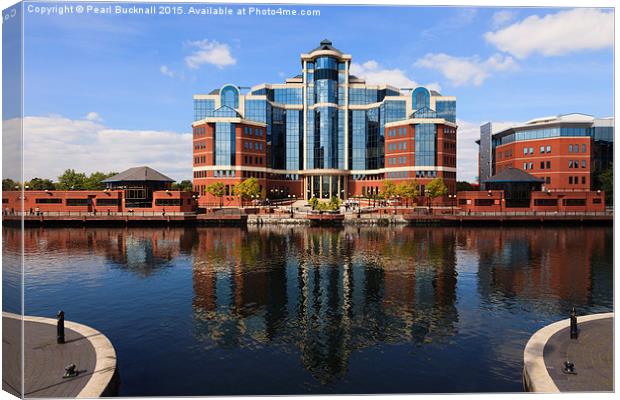 The Victoria Salford Quays Canvas Print by Pearl Bucknall