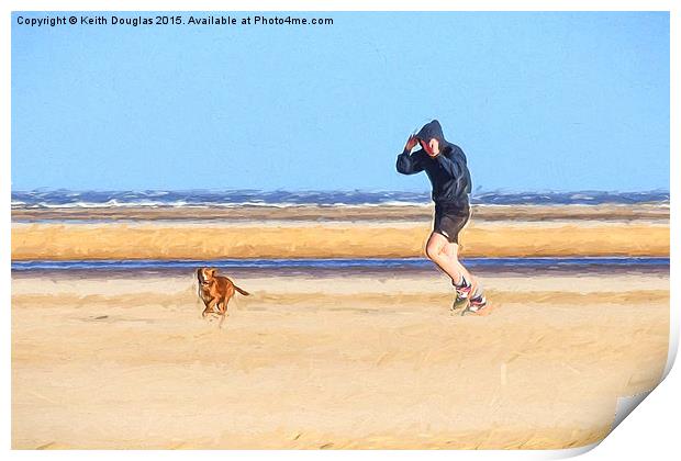  Beach Run Print by Keith Douglas