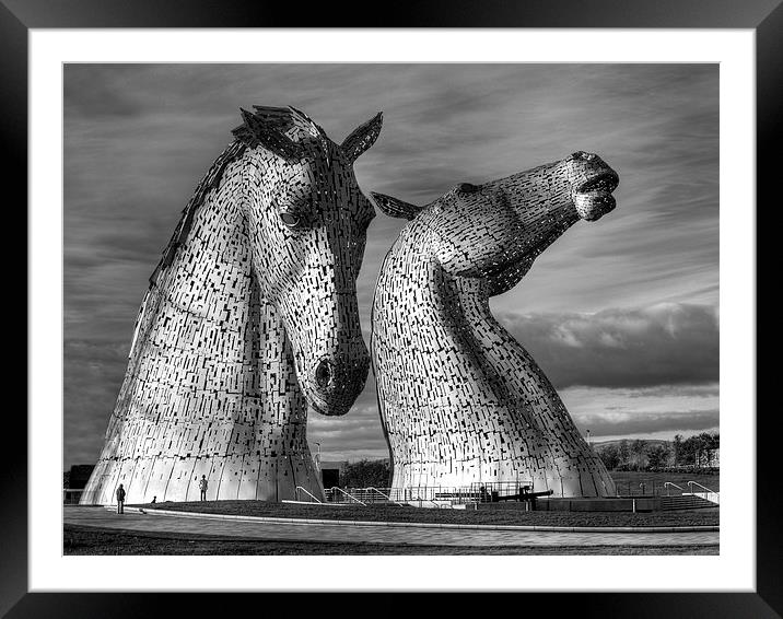  The magnificent Kelpies sculptures near Falkirk,  Framed Mounted Print by Tommy Dickson