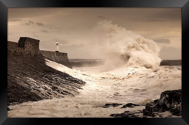 Porthcawl lighthouse Framed Print by Leighton Collins