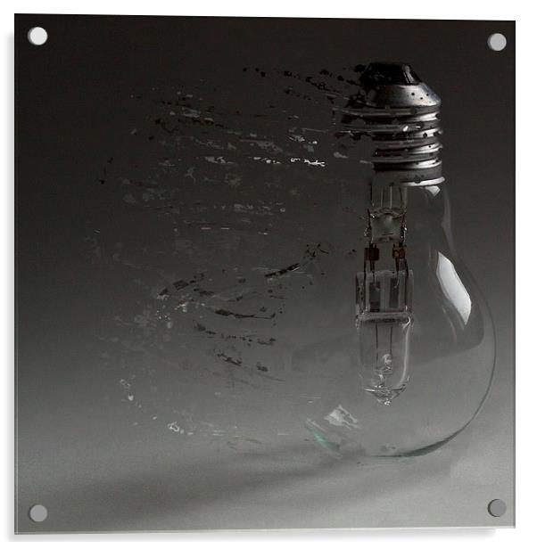  smashing lightbulb Acrylic by Ben Shirley