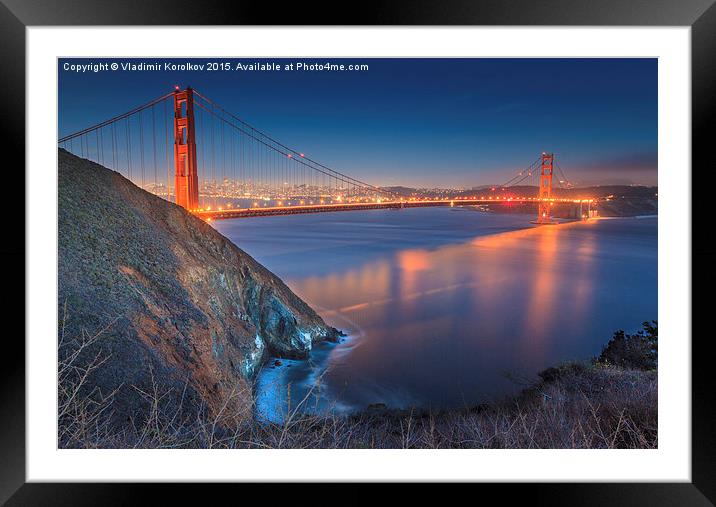  Golden Gate Bridge Framed Mounted Print by Vladimir Korolkov