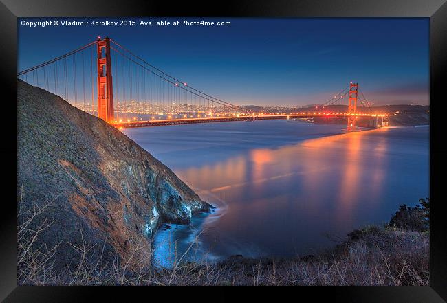  Golden Gate Bridge Framed Print by Vladimir Korolkov
