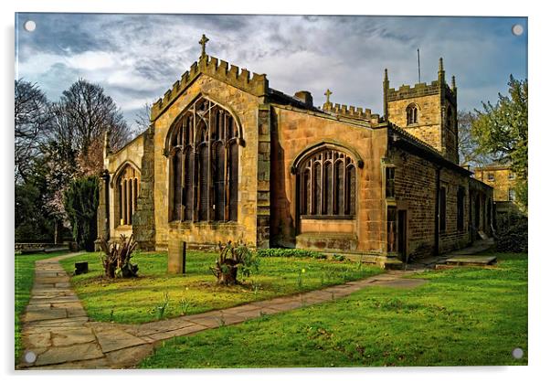 St James Church, Norton, Sheffield   Acrylic by Darren Galpin