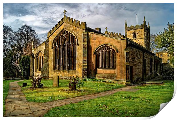 St James Church, Norton, Sheffield   Print by Darren Galpin