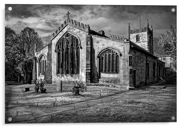 St James Church, Norton, Sheffield  Acrylic by Darren Galpin