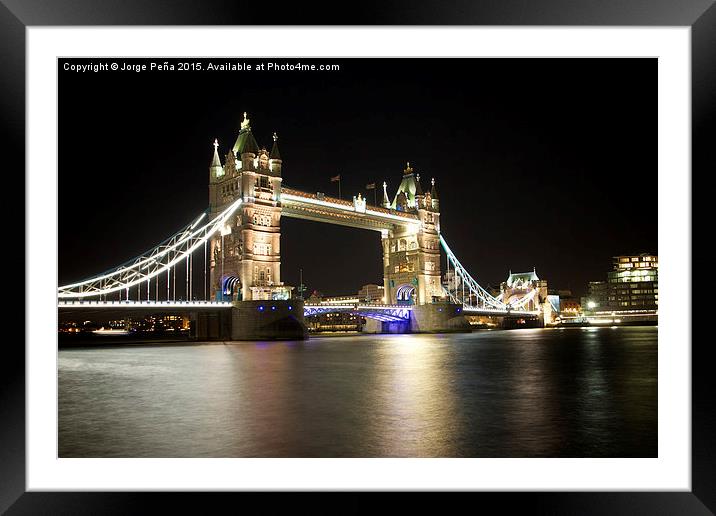  Tower Bridge, London Framed Mounted Print by Jorge Peña