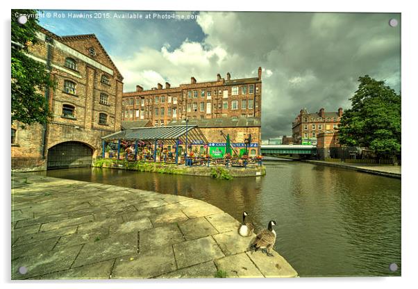  Nottingham Waterfront  Acrylic by Rob Hawkins