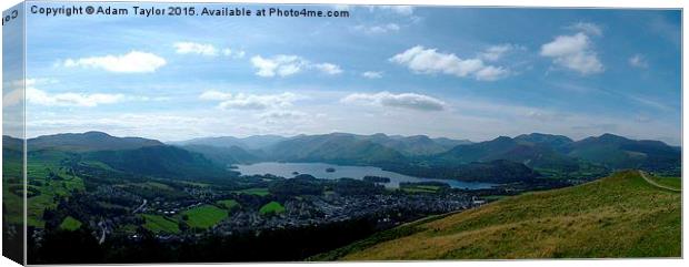  central fells from latrigg Canvas Print by Adam Taylor