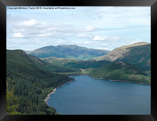  Blencathra over Thirlmere, lake district Framed Print by Adam Taylor