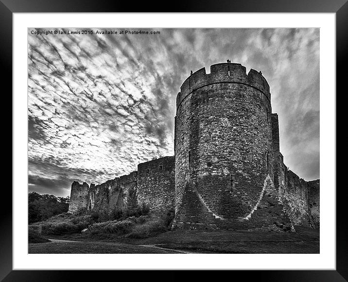 Chepstow Castle Framed Mounted Print by Ian Lewis