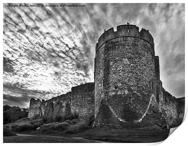 Chepstow Castle Print by Ian Lewis