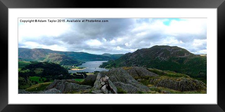  Ullswater and Place fell, lake district Framed Mounted Print by Adam Taylor