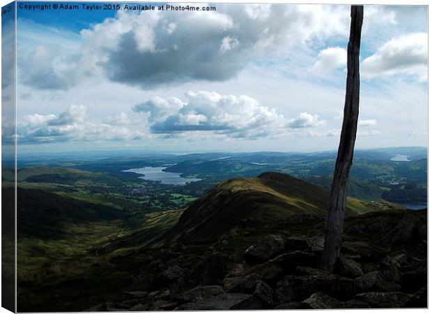  Lake windermere from Great Rigg Canvas Print by Adam Taylor