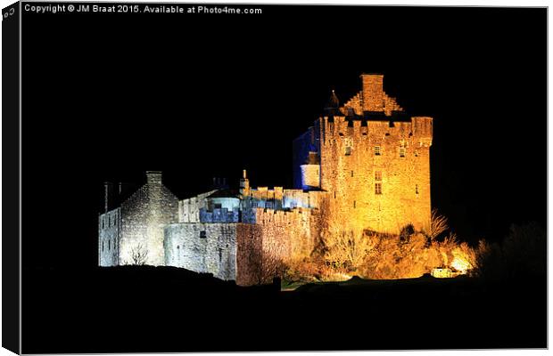  Eilean Donan Castle at night Canvas Print by Jane Braat