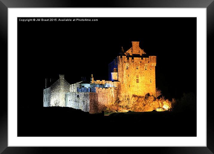  Eilean Donan Castle at night Framed Mounted Print by Jane Braat