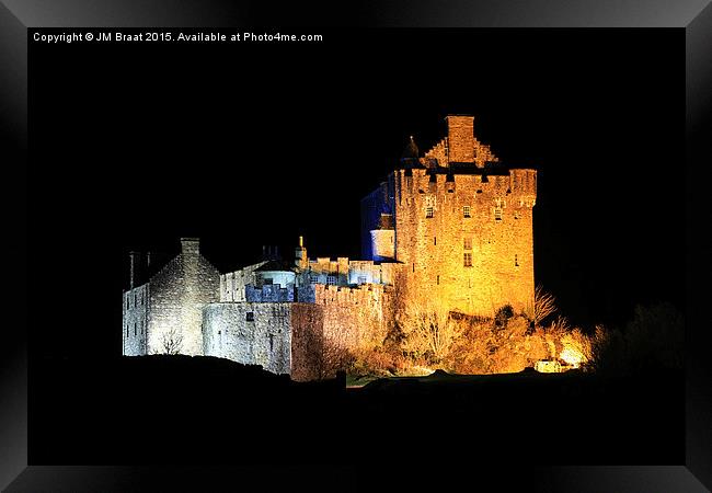  Eilean Donan Castle at night Framed Print by Jane Braat