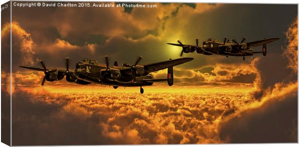  Lancaster Bombers Canvas Print by David Charlton