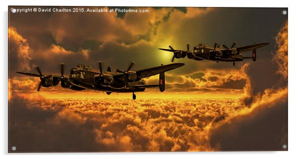  Lancaster Bombers Acrylic by David Charlton