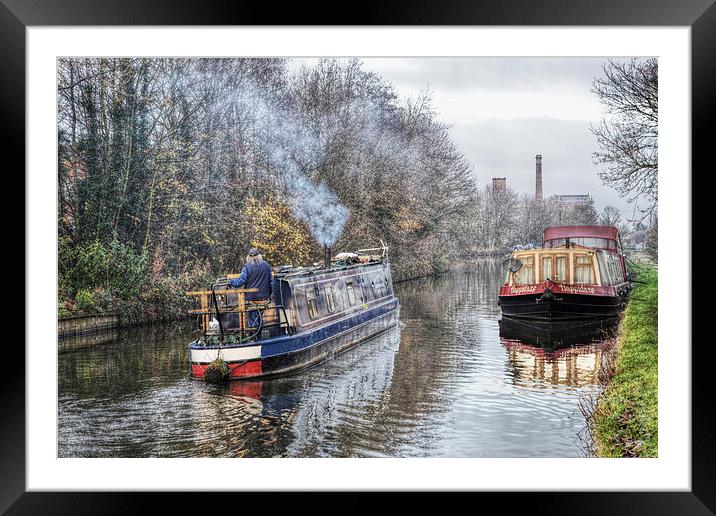 Winter on the canal at Burscough Framed Mounted Print by Rob Medway