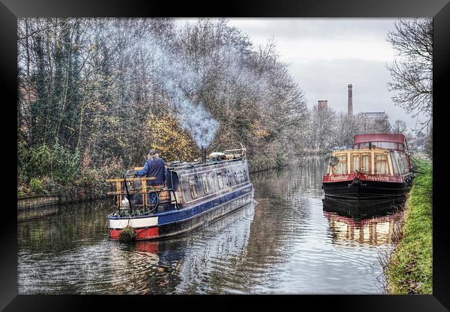  Winter on the canal at Burscough Framed Print by Rob Medway