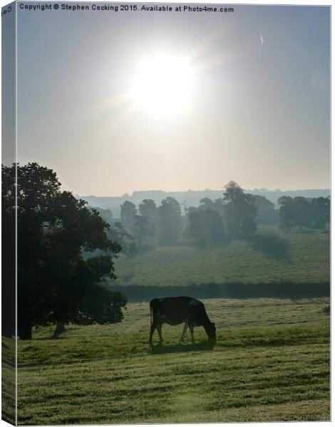  English Countryside Sunrise Canvas Print by Stephen Cocking