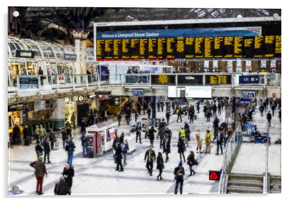 London Train Station Art Acrylic by David Pyatt