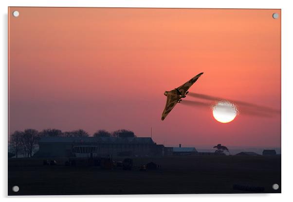  Vulcan XH558 sunset flypast Acrylic by Oxon Images