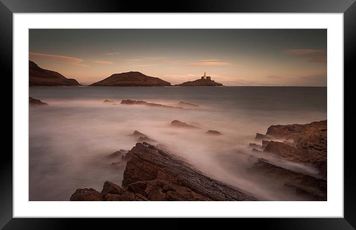Mumbles lighthouse  Framed Mounted Print by Leighton Collins