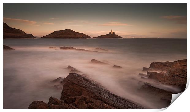 Mumbles lighthouse  Print by Leighton Collins
