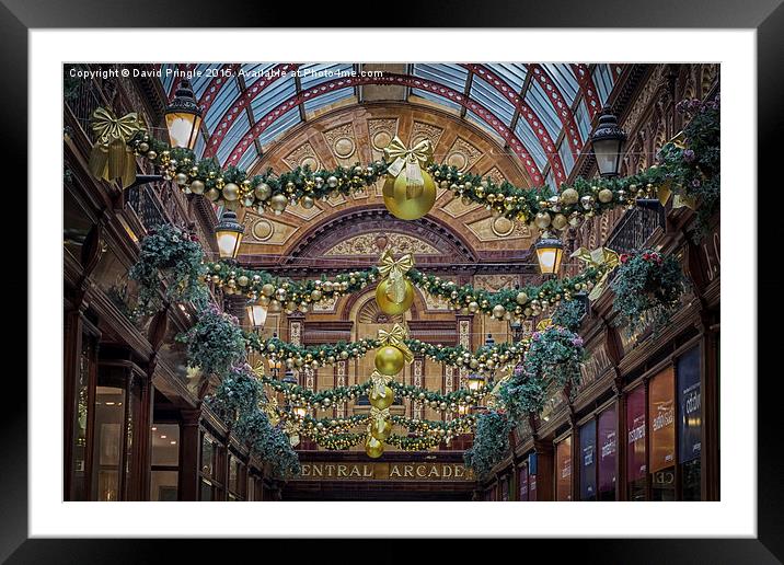Christmas Arcade Framed Mounted Print by David Pringle