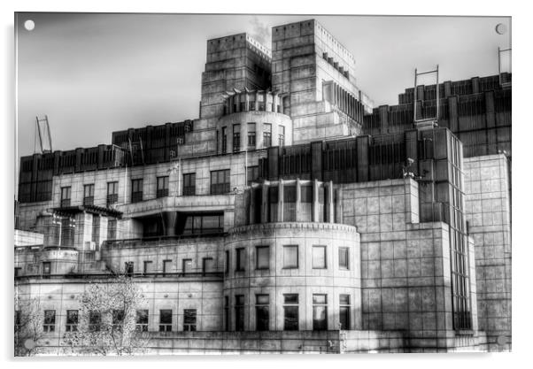 SIS Secret Service Building London Acrylic by David Pyatt