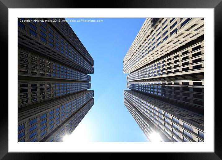  Two Skyscrapers Framed Mounted Print by kirsty ware