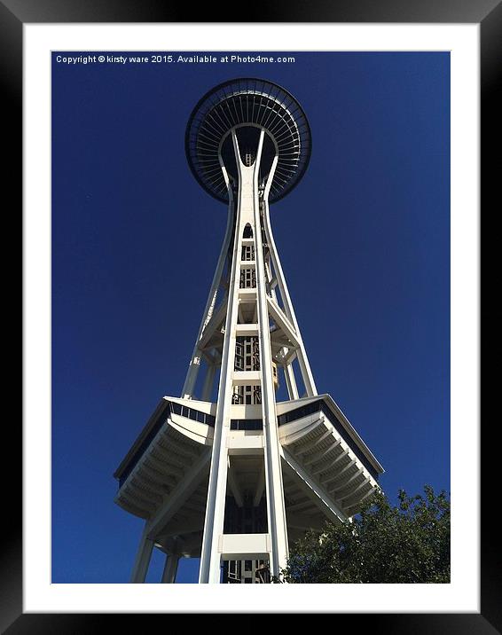 Seattle Space Needle Framed Mounted Print by kirsty ware