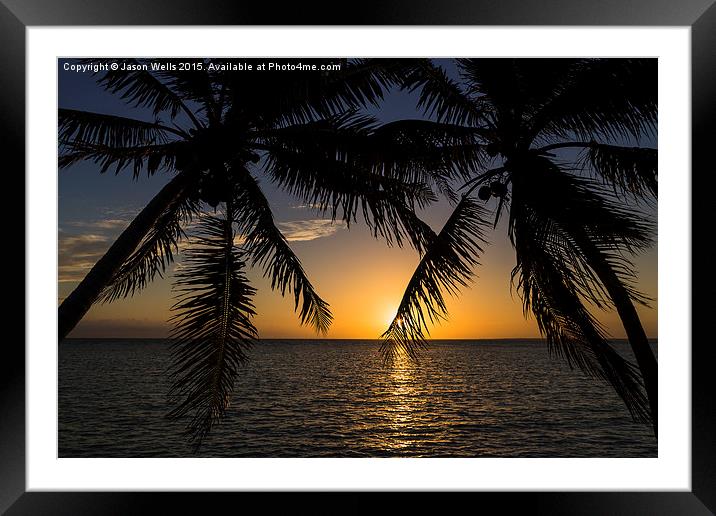 Sunrise on the coast of Cayo Guillermo Framed Mounted Print by Jason Wells