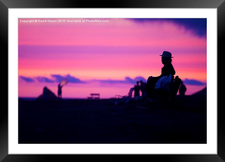  Sunset at Treyarnon Bay Framed Mounted Print by David Haylor