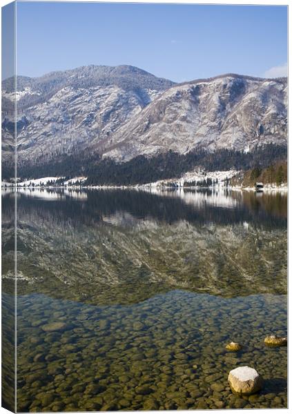 Lake Bohinj , Triglav National Park , Slovenia Canvas Print by Ian Middleton